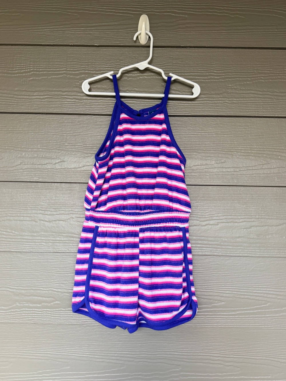 Old Navy Girls' Pink & Blue Stripe Romper Size Small